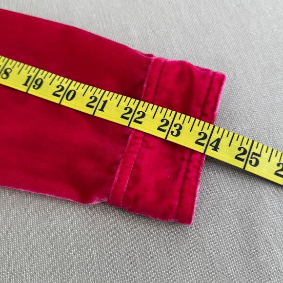 Pilcro‎ Pink long sleeve velvet button front top - Picture 11 of 12